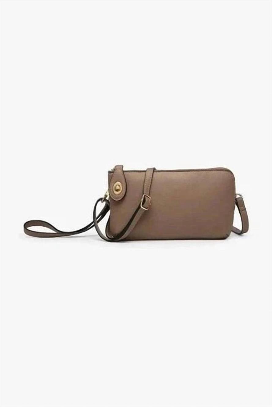 NEW JEN & CO. women's crossbody wristlet handbag in clay